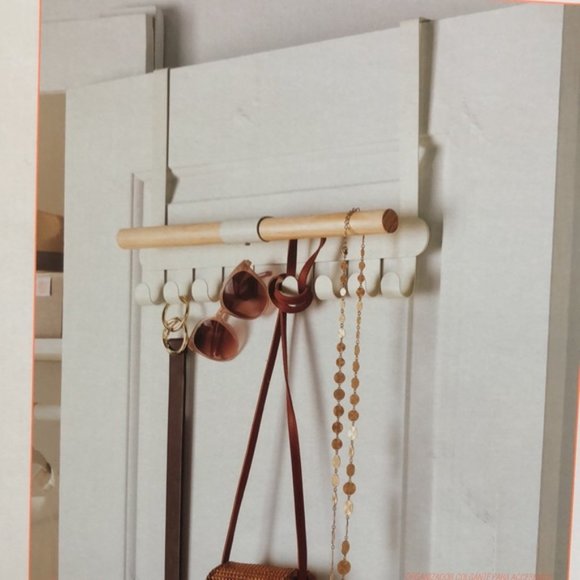 Squared Away Over-the-Door Accessory Organizer in Blond/Coconut Milk - Picture 3 of 9